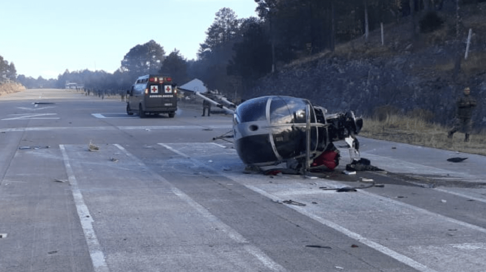 Cae helicóptero de la Sedena Hay cinco lesionados