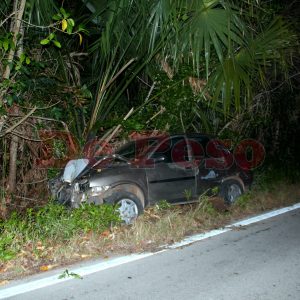 Accidente familiar en el tramo Celestún-Kinchil