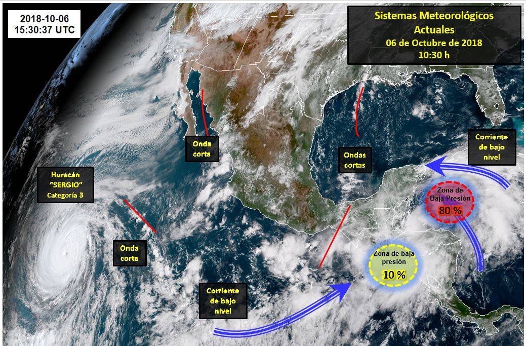 Pronostican la probable formación de un huracán en Yucatán.