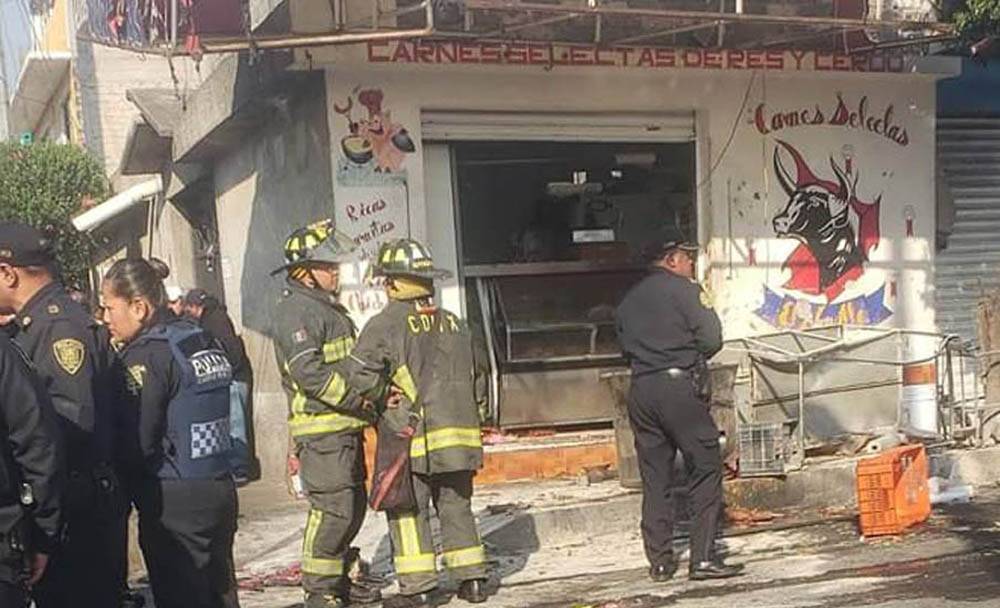 Explota tanque de gas en una carnicería: 8 lesionados