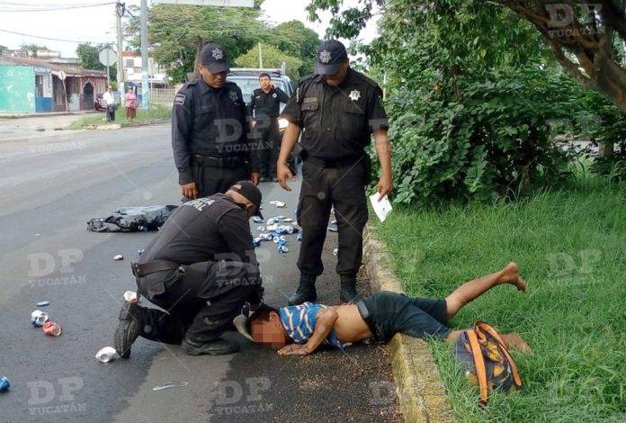 Vuela por los aires pepenador arrollado en carretera