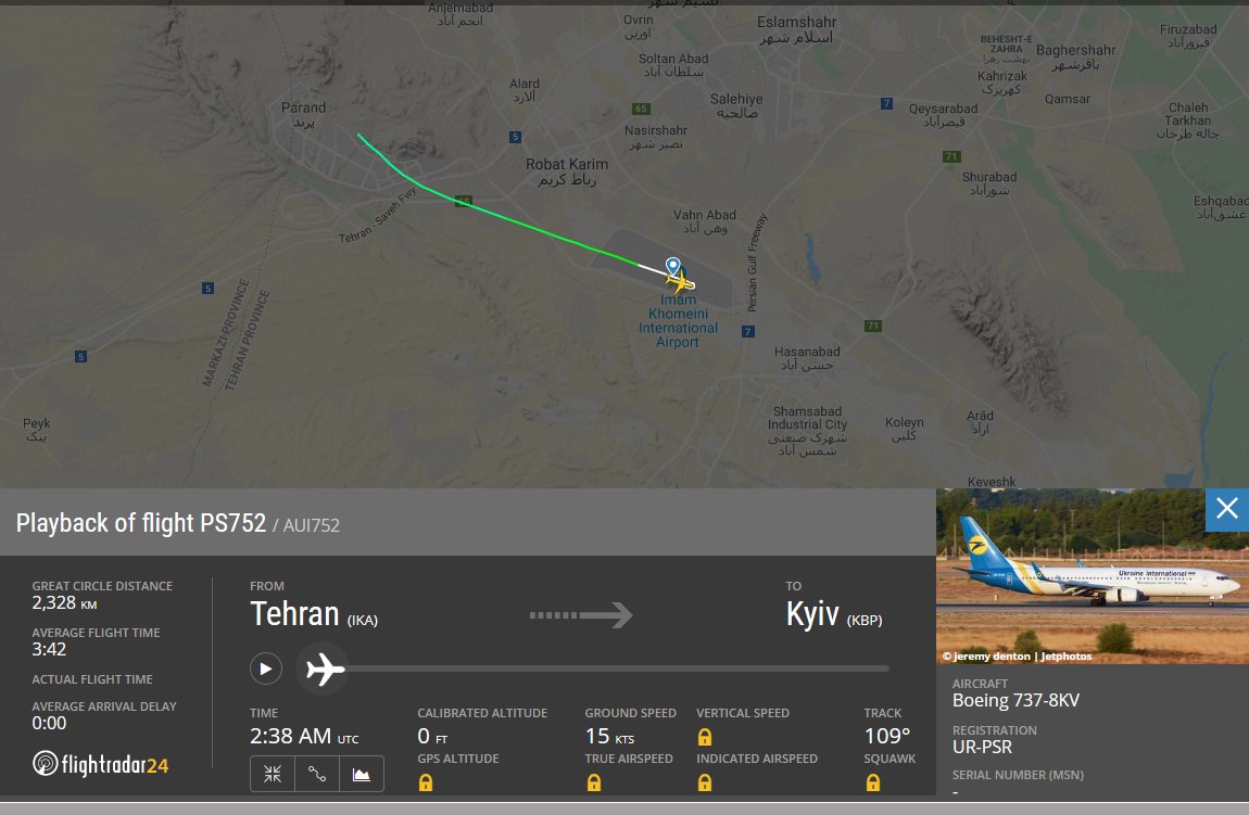 El avión acababa de despegar de Teherán y se dirigía a Ucrania