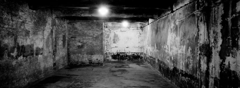 Interior de una de las cámaras de gases, donde murieron miles y miles de personas